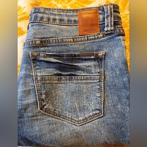 Dear John Light Blue Denim Jeans with Brown Patch 26" X 27"Long